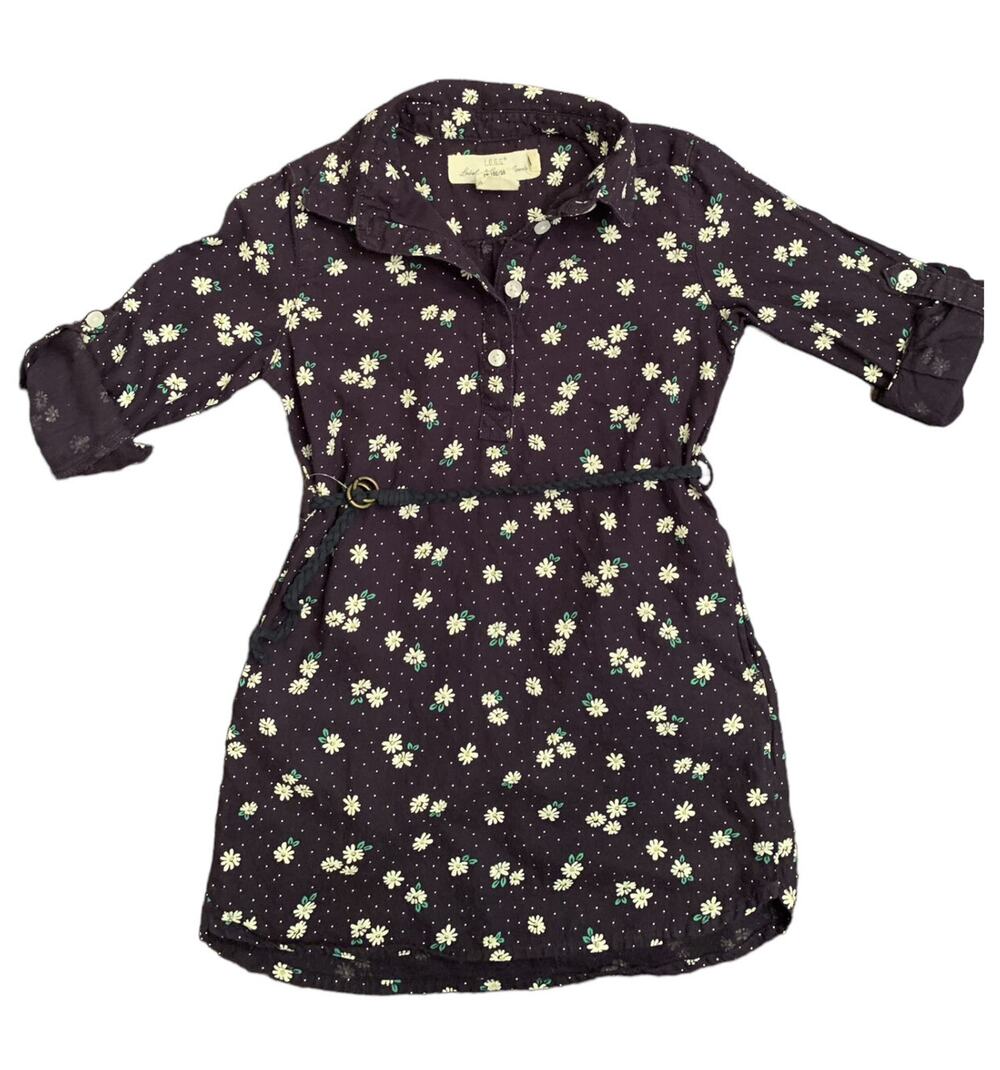 LOGG H&M Navy Shirt Dress with Daisy Print. 2-3 Years